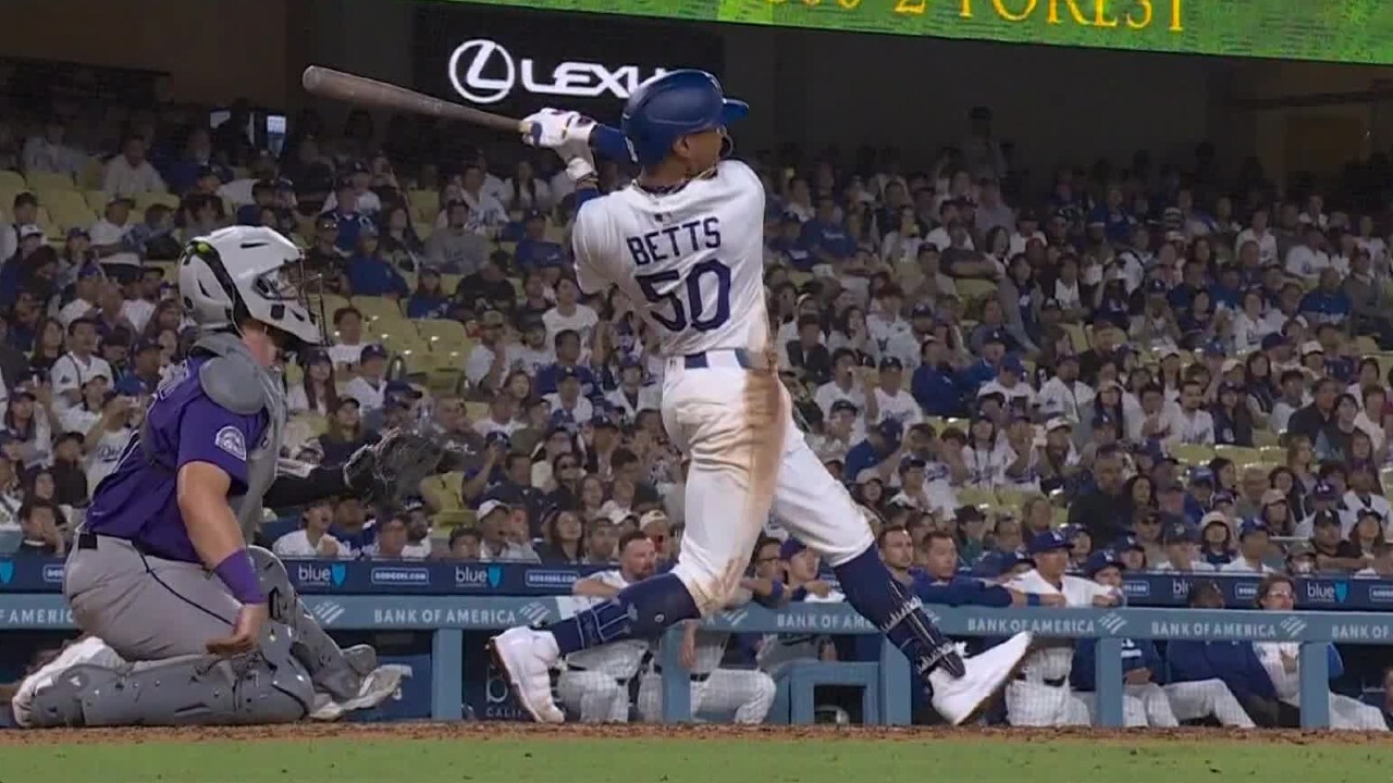 Betts mashes grand slam to extend Dodgers’ lead vs. Rockies